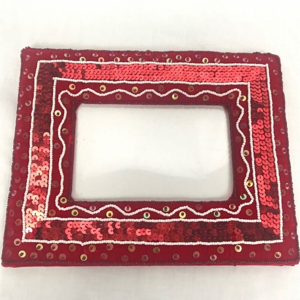 Red Sequin Picture Frame - 3 x 5 photo